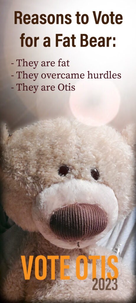 15-Sep-23 Adorable Otis for Fat Bear Poster | Copyright Otis Fishing Report